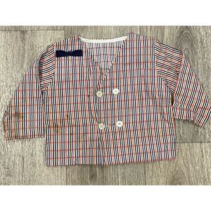70’s Little Boy Dress Jacket Red and Blue Stripes 4T Old Vintage Costume